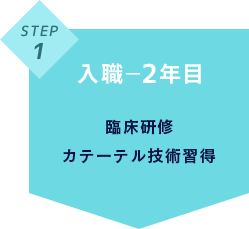 入職〜2年目 臨床研修 カテーテル技術習得